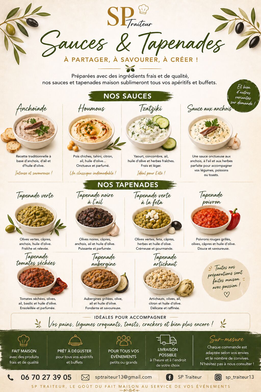 Sauces et tapenades 