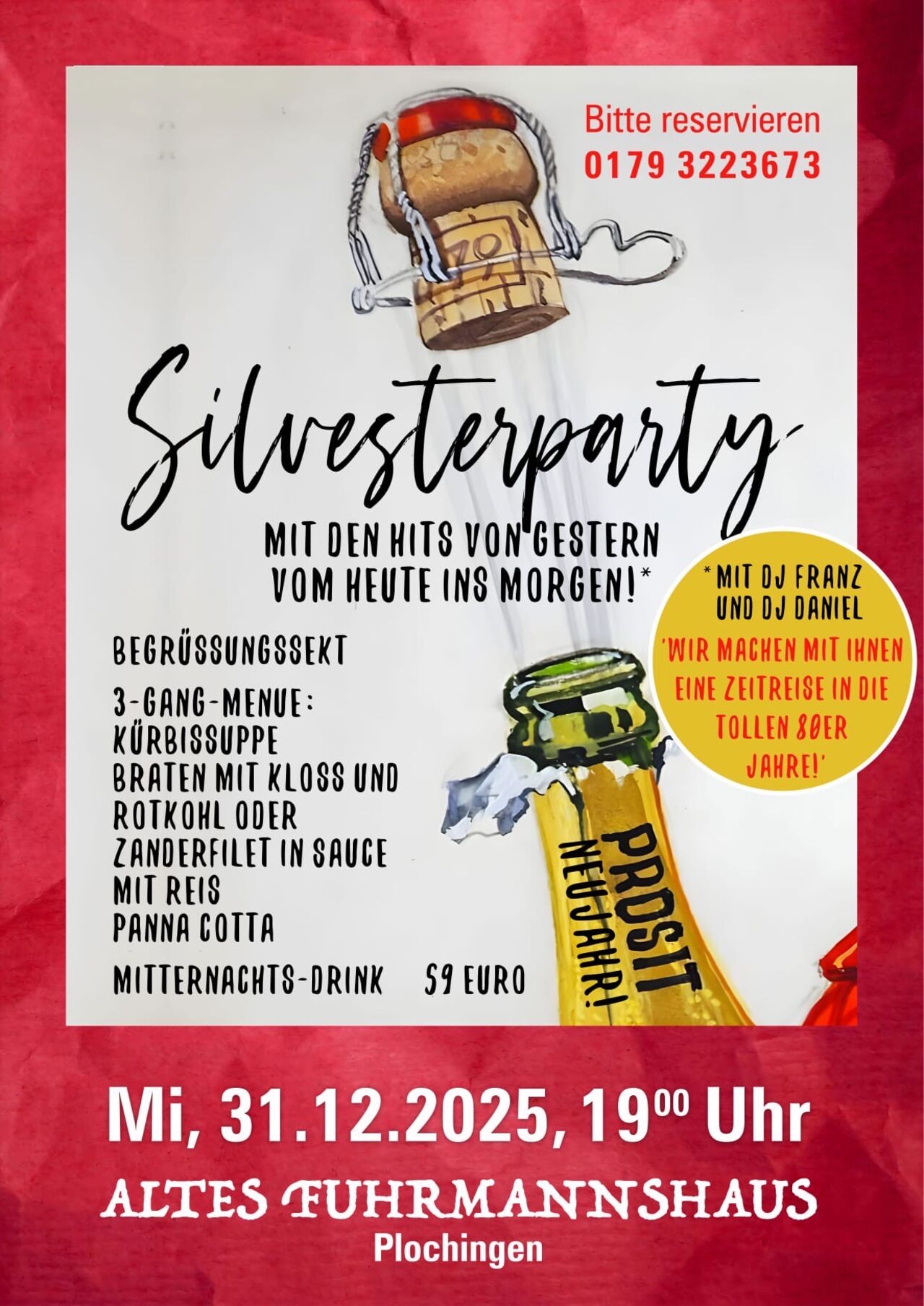 "Silvesterparty" am 31.12.2025 ab 19:00 Uhr