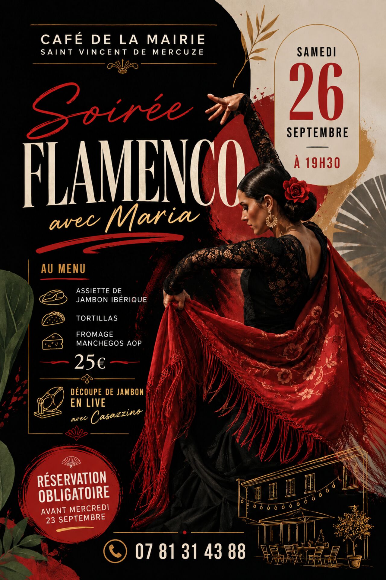 💃🔥 SOIRÉE FLAMENCO AU CAFÉ DE LA MAIRIE ! 🔥💃