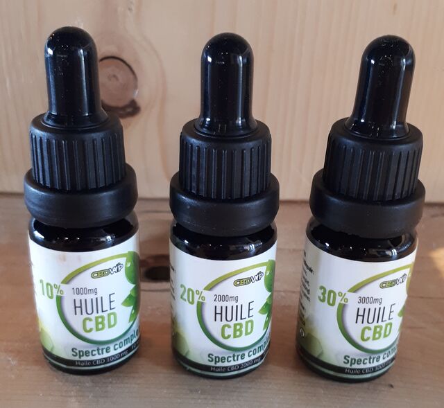 Huiles CBD de 10% a 30%