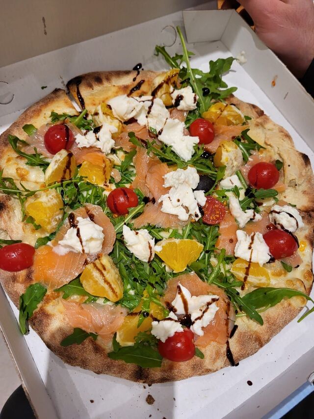 Pizza Arancia e Salmone