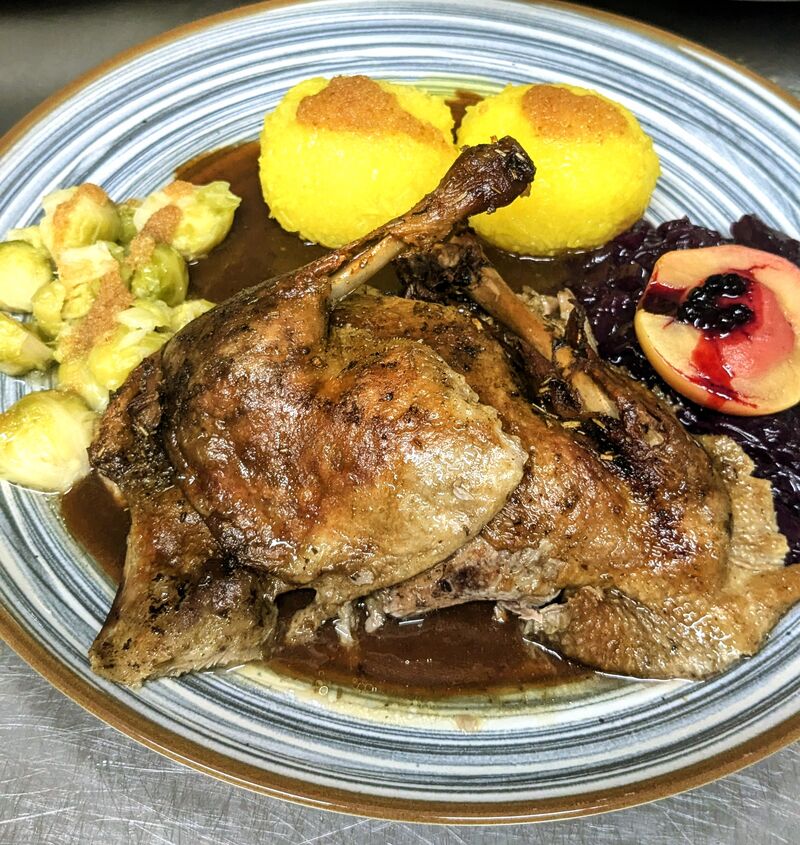 1/2 Ente aus dem Ofen