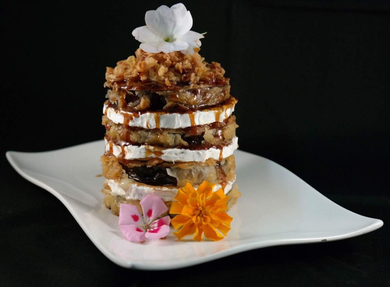 Milhojas de berenjenas 