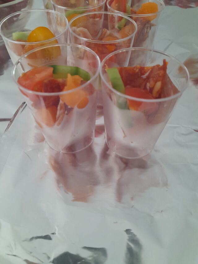 Verrines charcuteries