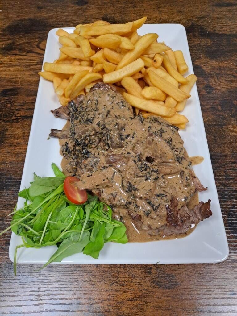 Entrecôte sauce forestière