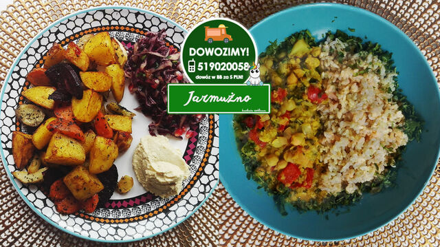 Mix pieczonych warzyw oraz Żółte Curry.