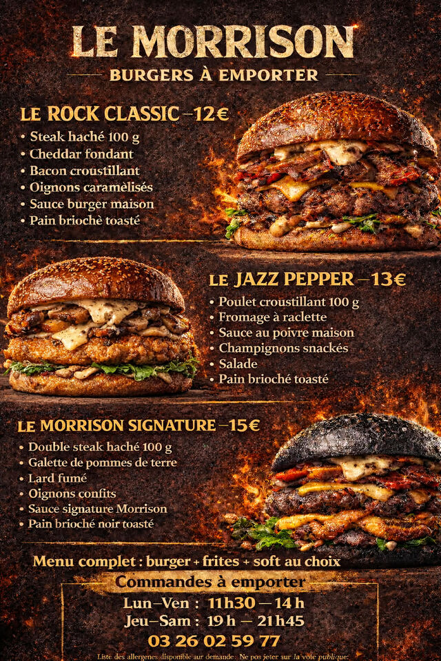 burgers à emporter