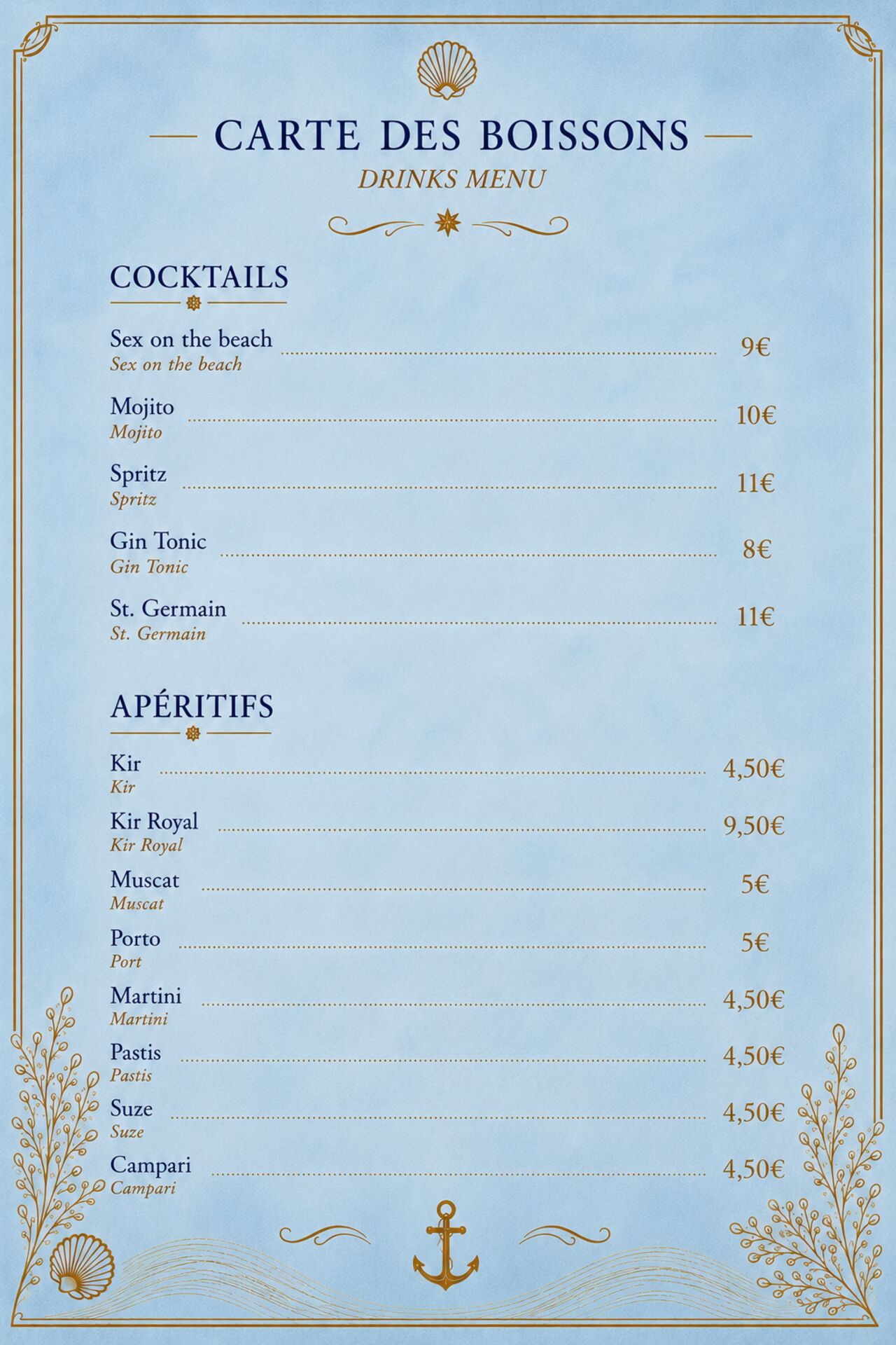 Nos boissons