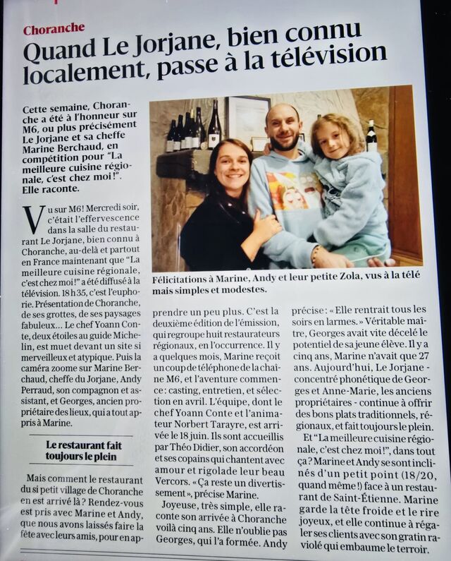 Article Dauphiné sur notre passage 