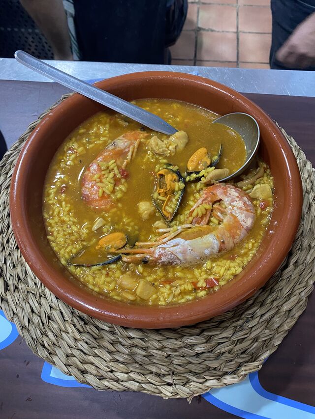 Arroz caldoso con marisco