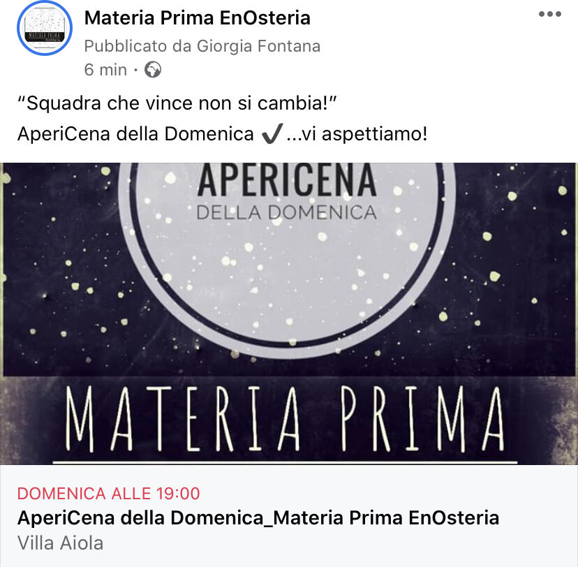 I Nostri AperiCena della Domenica?