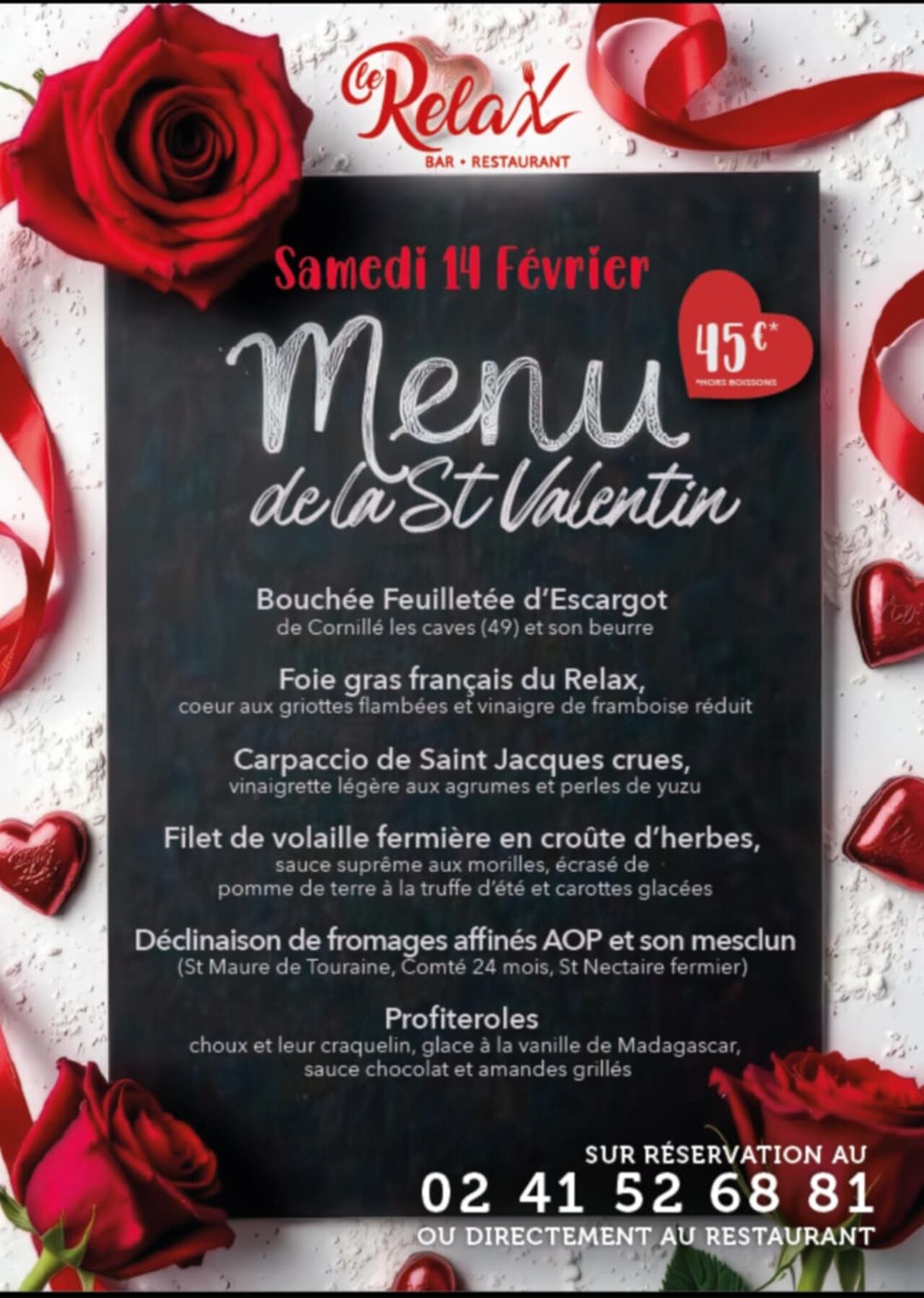 Soirée spéciale Saint Valentin - samedi 14 février 2026
