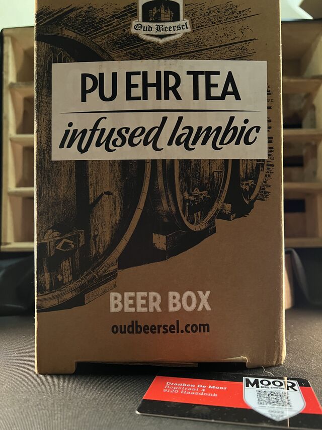 Oud Beersel Beer Box Pu Ehr Tea infused Lambic