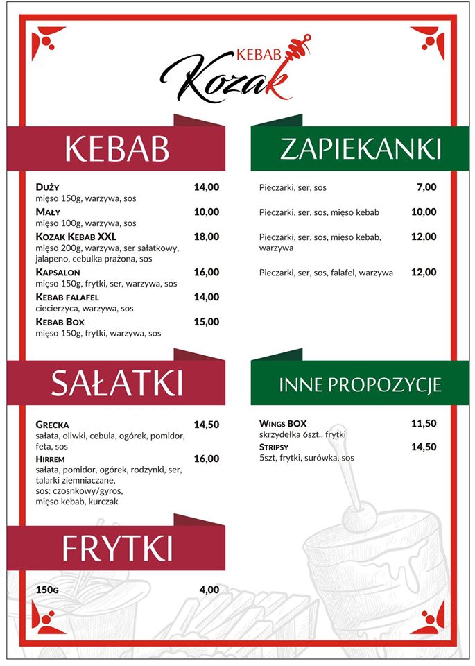 Kebab Kozak - Wasilków | Turkish cuisine near me | Book now