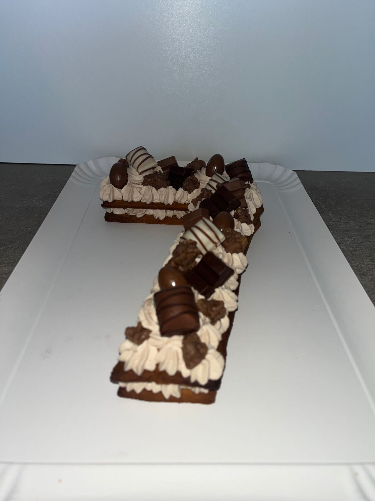 Number cake chocolat 