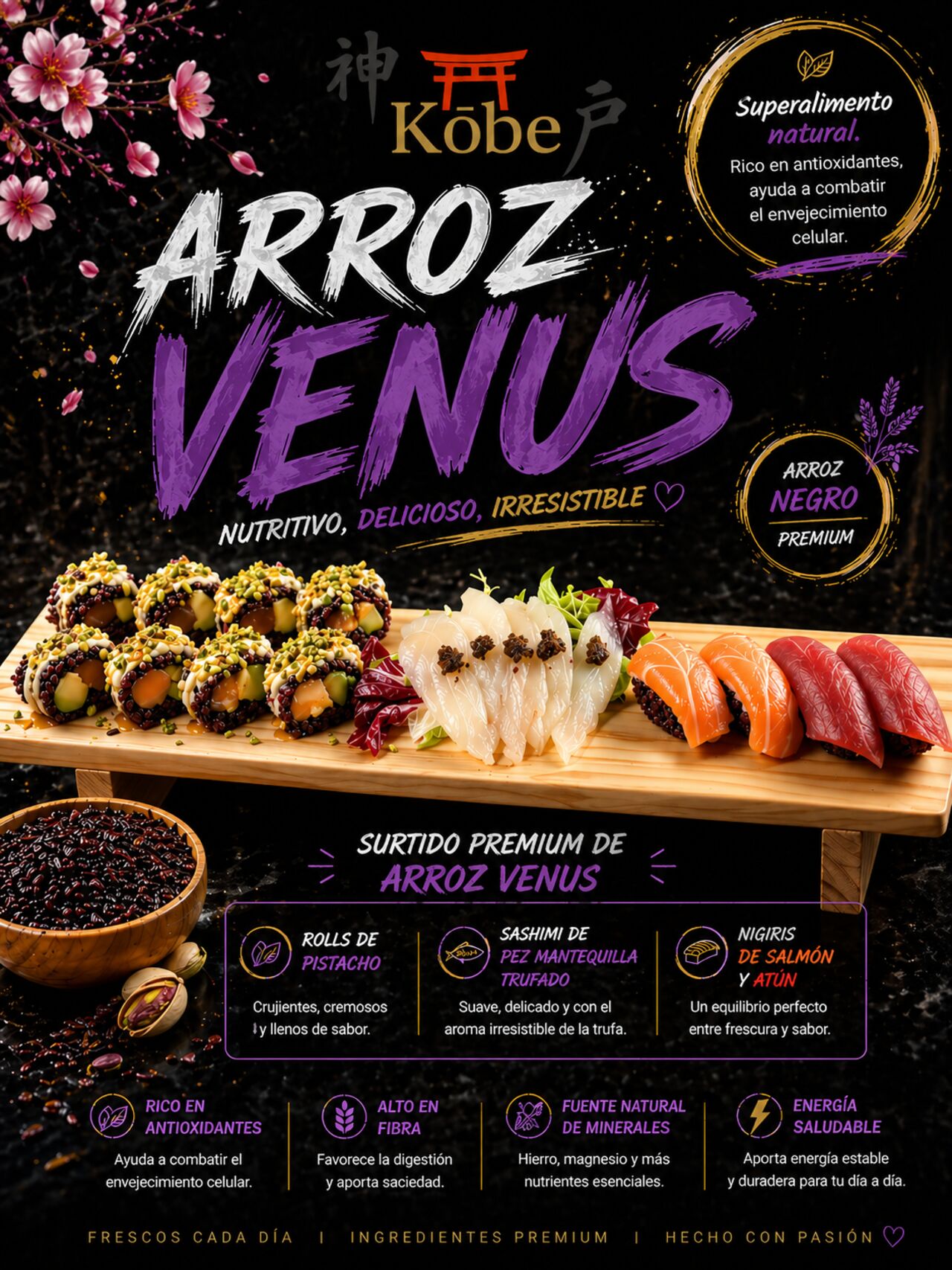 🍣✨ Descubre el arroz negro que lo cambia todo ✨🍣