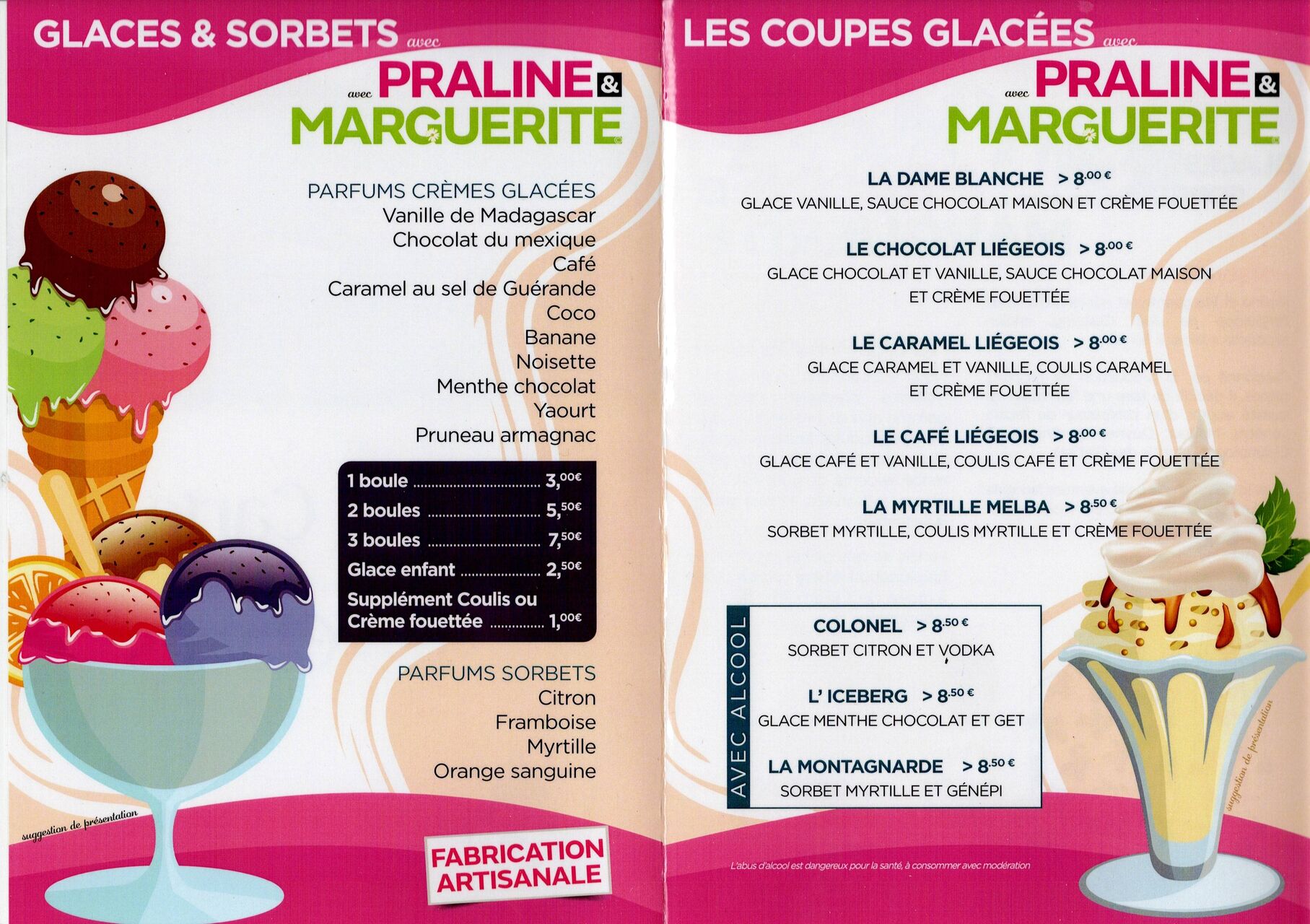 Nos glaces artisanales