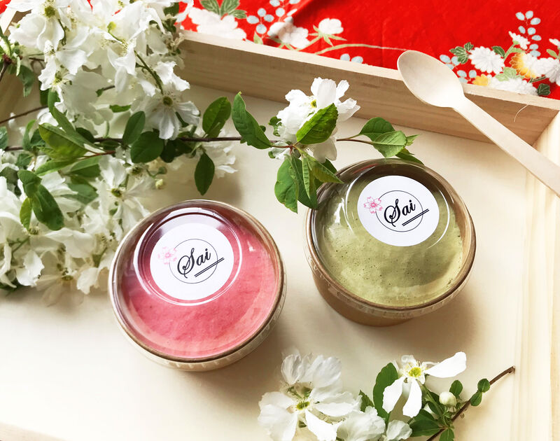 Glace fait maison (au thé matcha/ à la fraise)