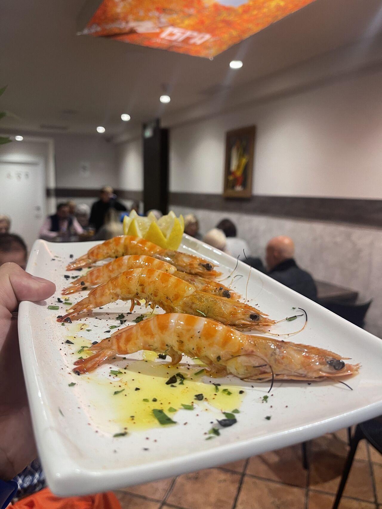 Gambas en plancha