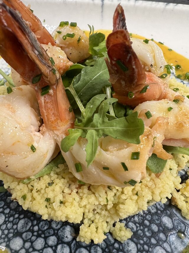 Le Taboulé aux Agrumes, Menthe et ses Grosses Crevettes