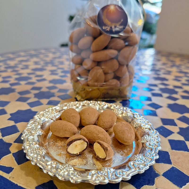 Amandes torréfiées chocolat noir-cacao