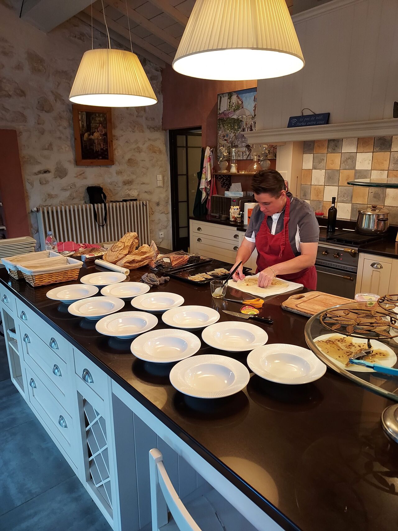 mise en place pour le service