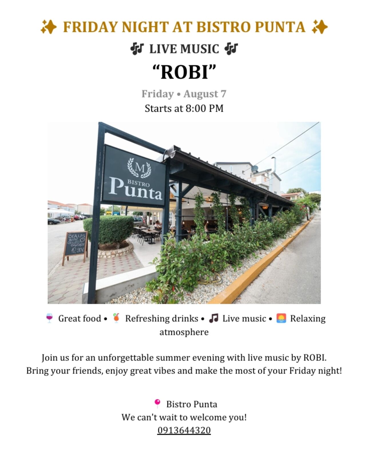 Friday night at Bistro Punta