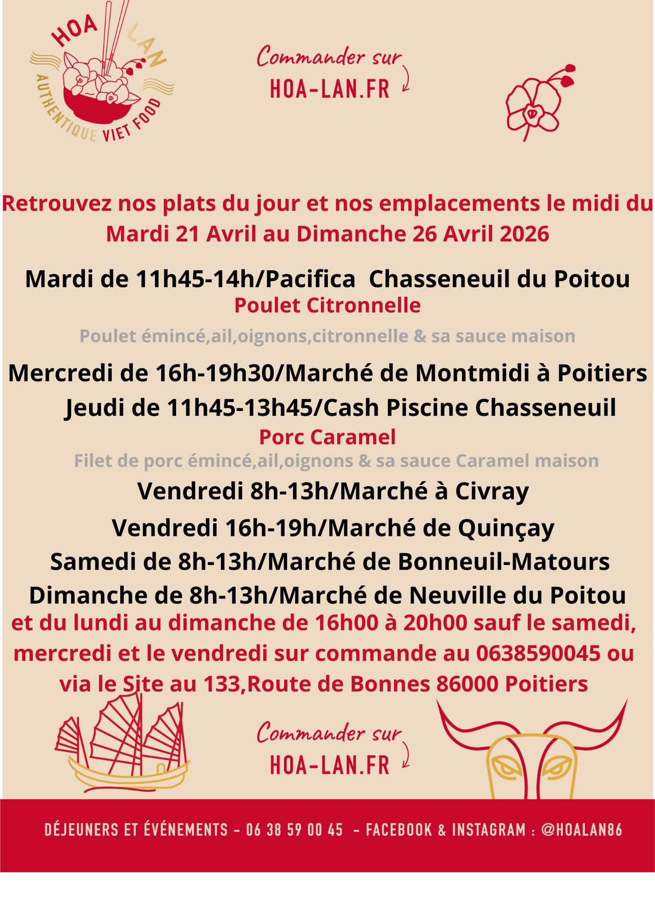 Semaine du 21 au 26 Avril 2026