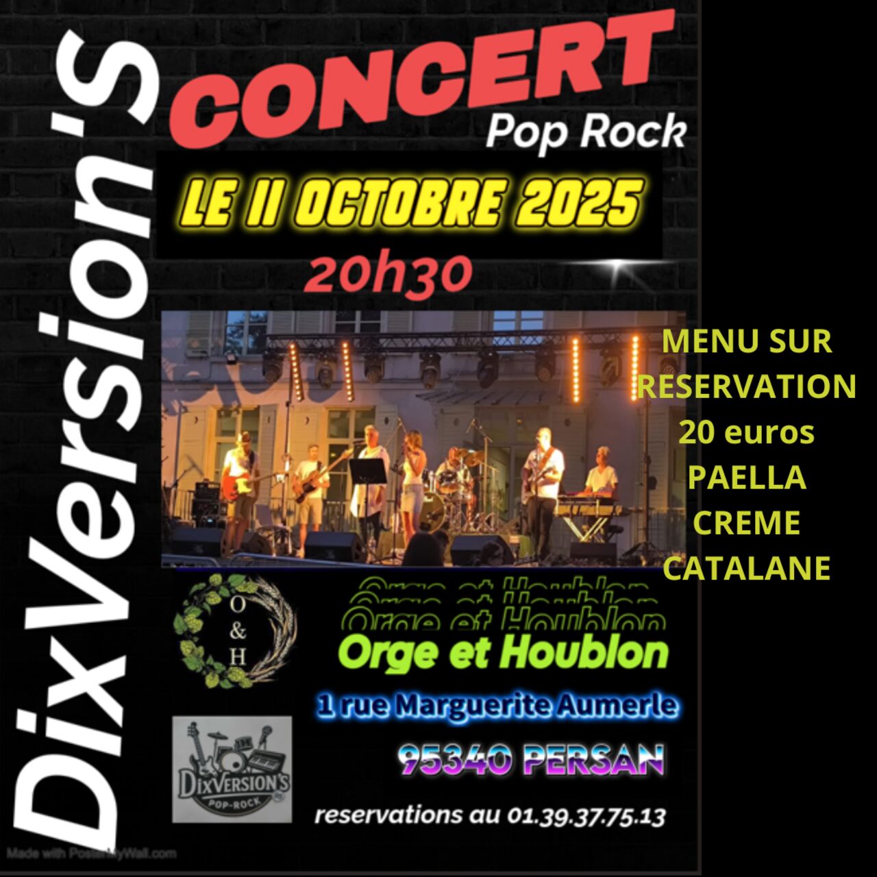 Concert des DixVersion's samedi 11 octobre