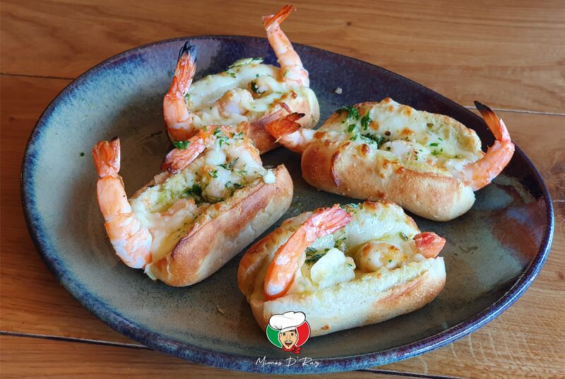 Pão D'alho com Camarão 