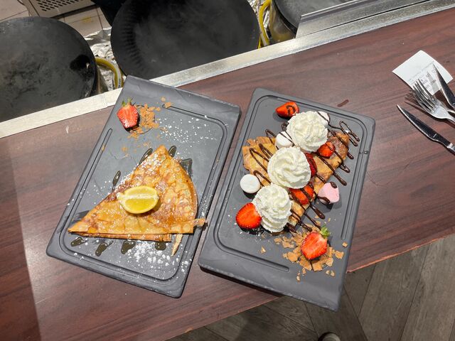 Crêpe miel citron et la crêpe Exquise 