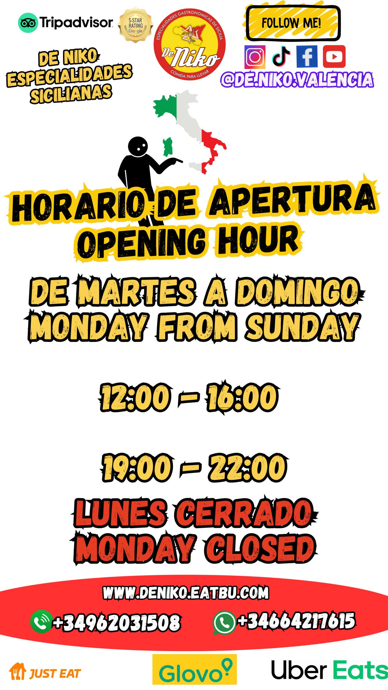 red social y horarios