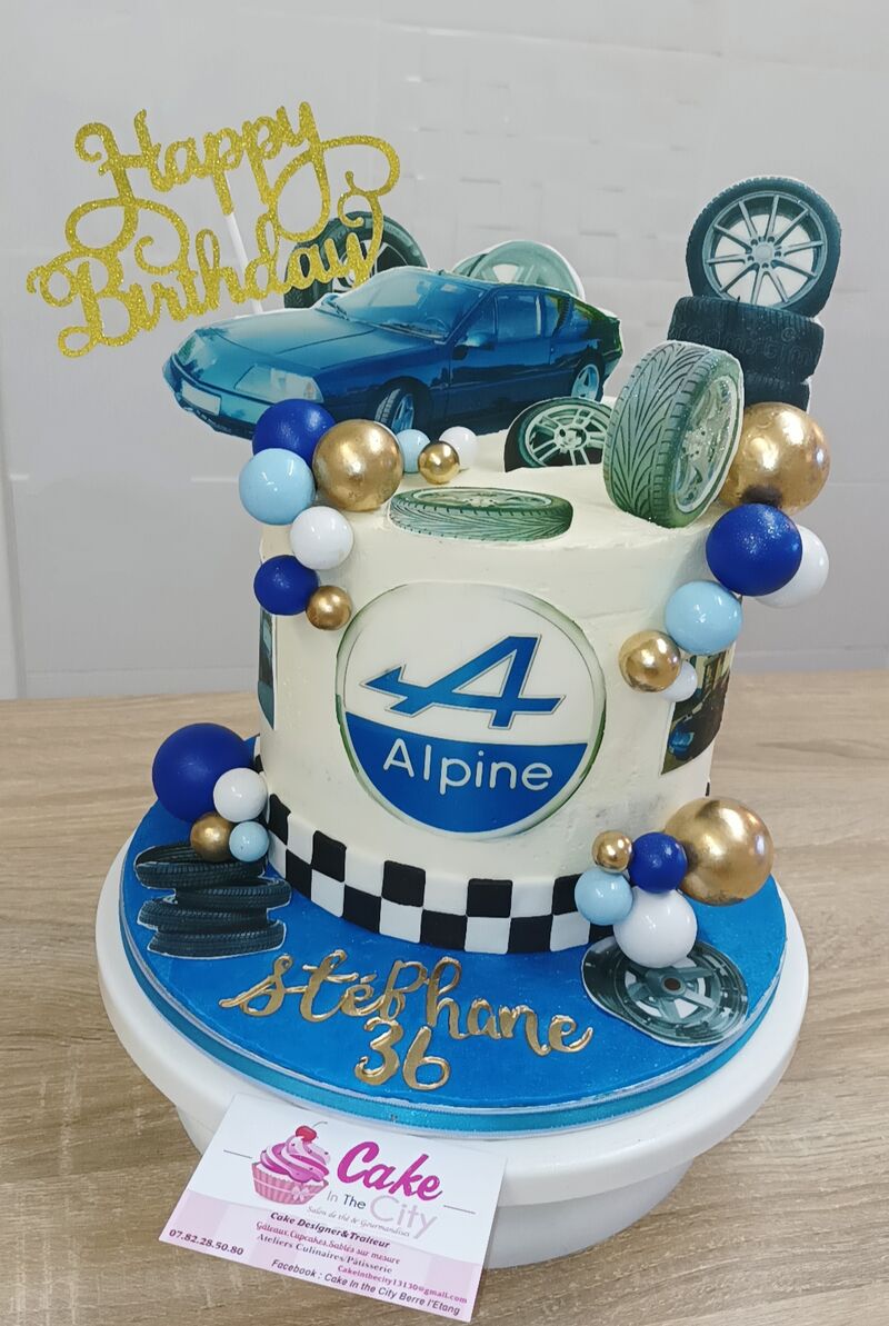 Gâteau thème Renault Alpine 