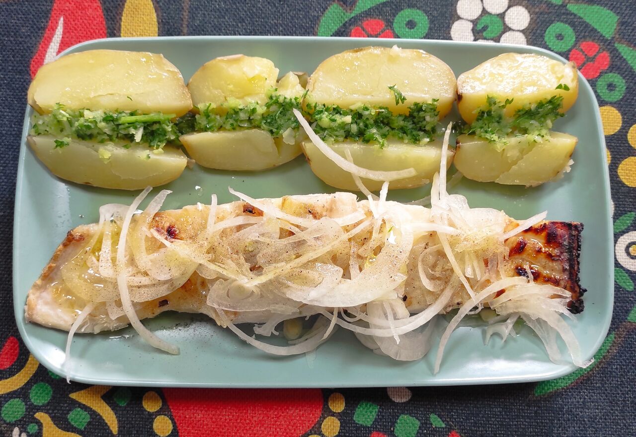 Bacalhau grillée au feu de bois