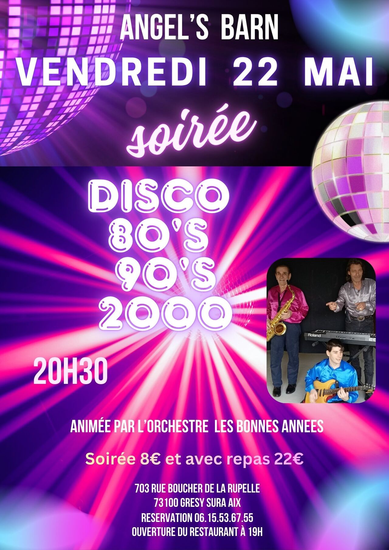 VENDREDI 22 MAI : SOIREE DANSANTE DISCO 80'S 90'S 2000