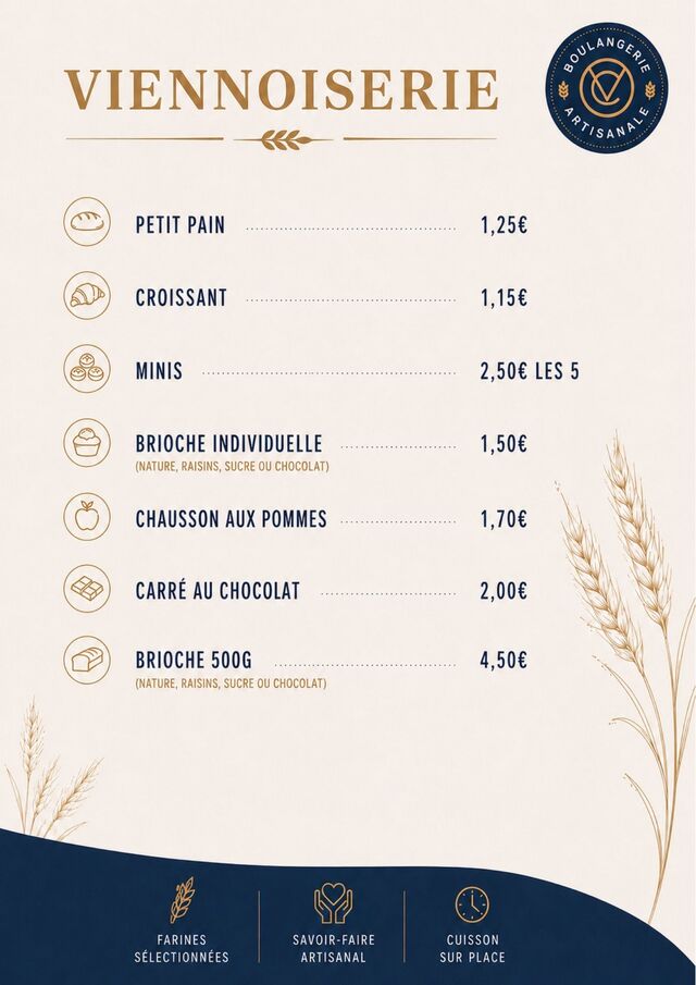 Nos viennoiseries 