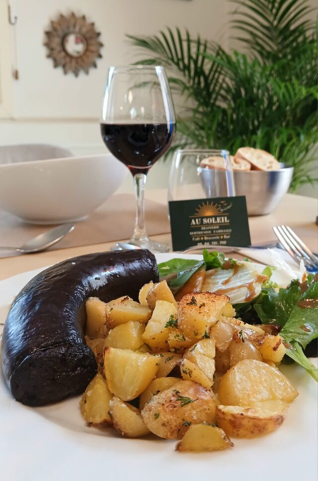 Boudin noir aux pommes & pommes grenaille 