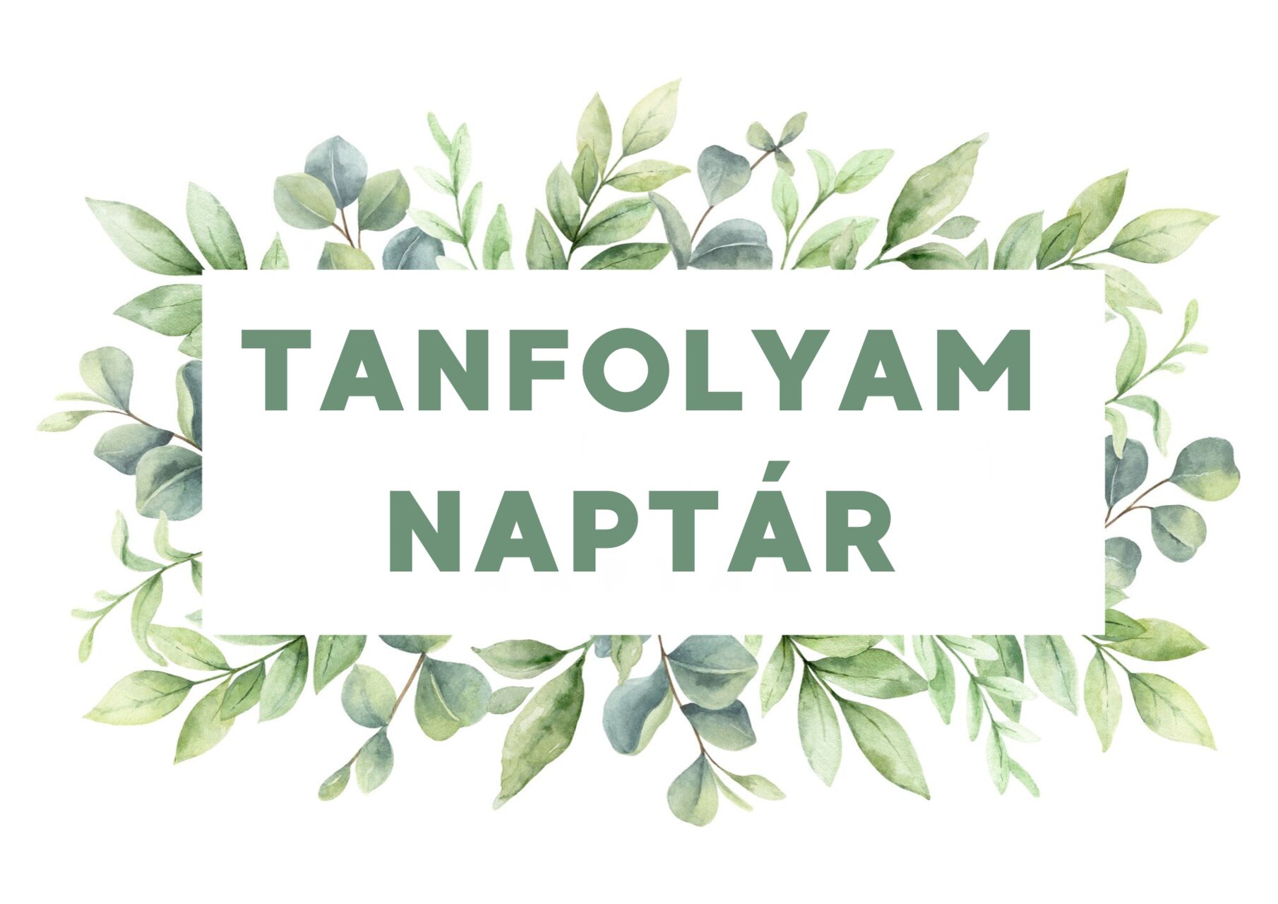 Tanfolyam naptár