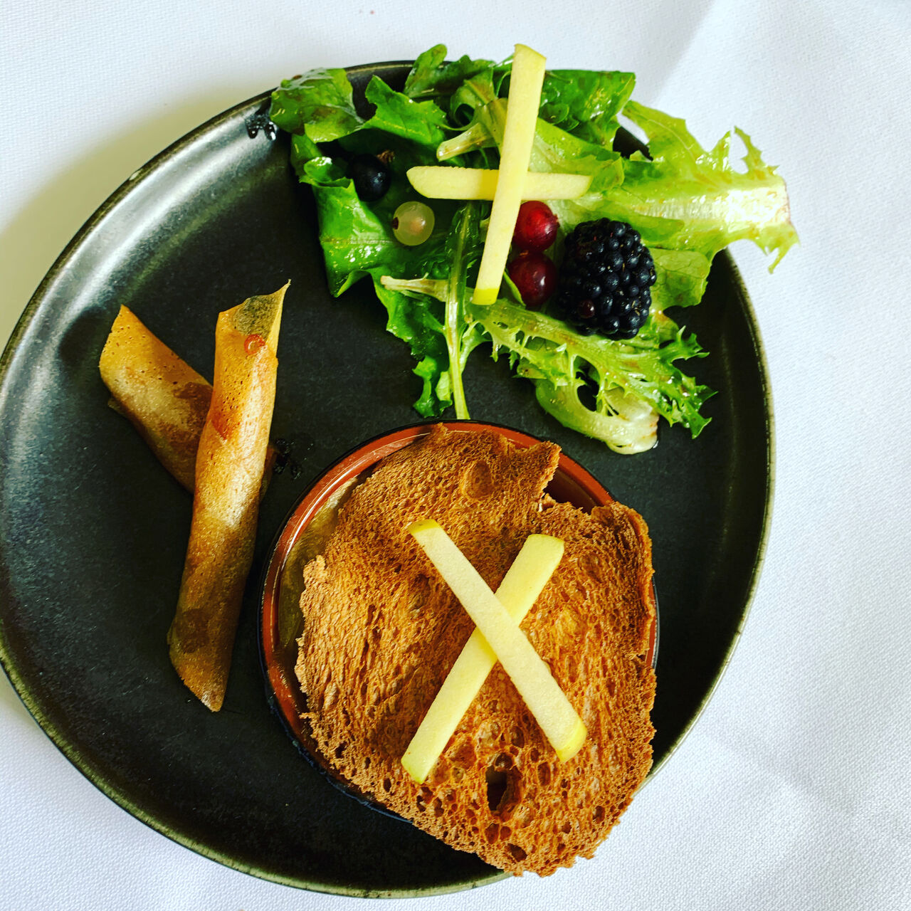 Saint Marcelin rôti et cigare de jambon de pays 