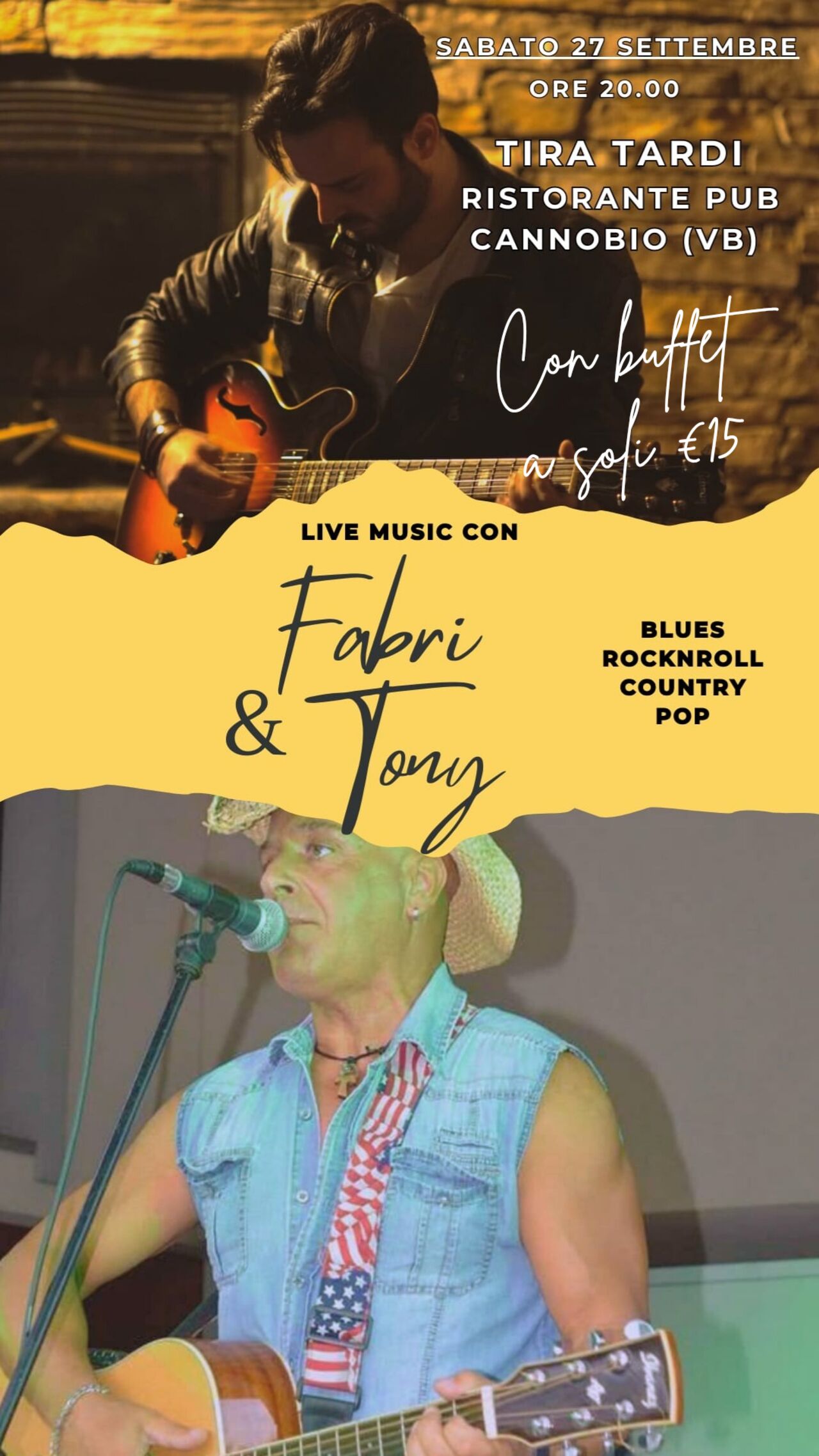 Serata blues, rock, country, pop