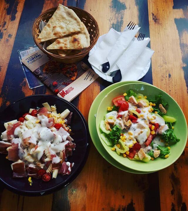 Our pasta bar and salad bar are well known for their unique, fresh flavours.