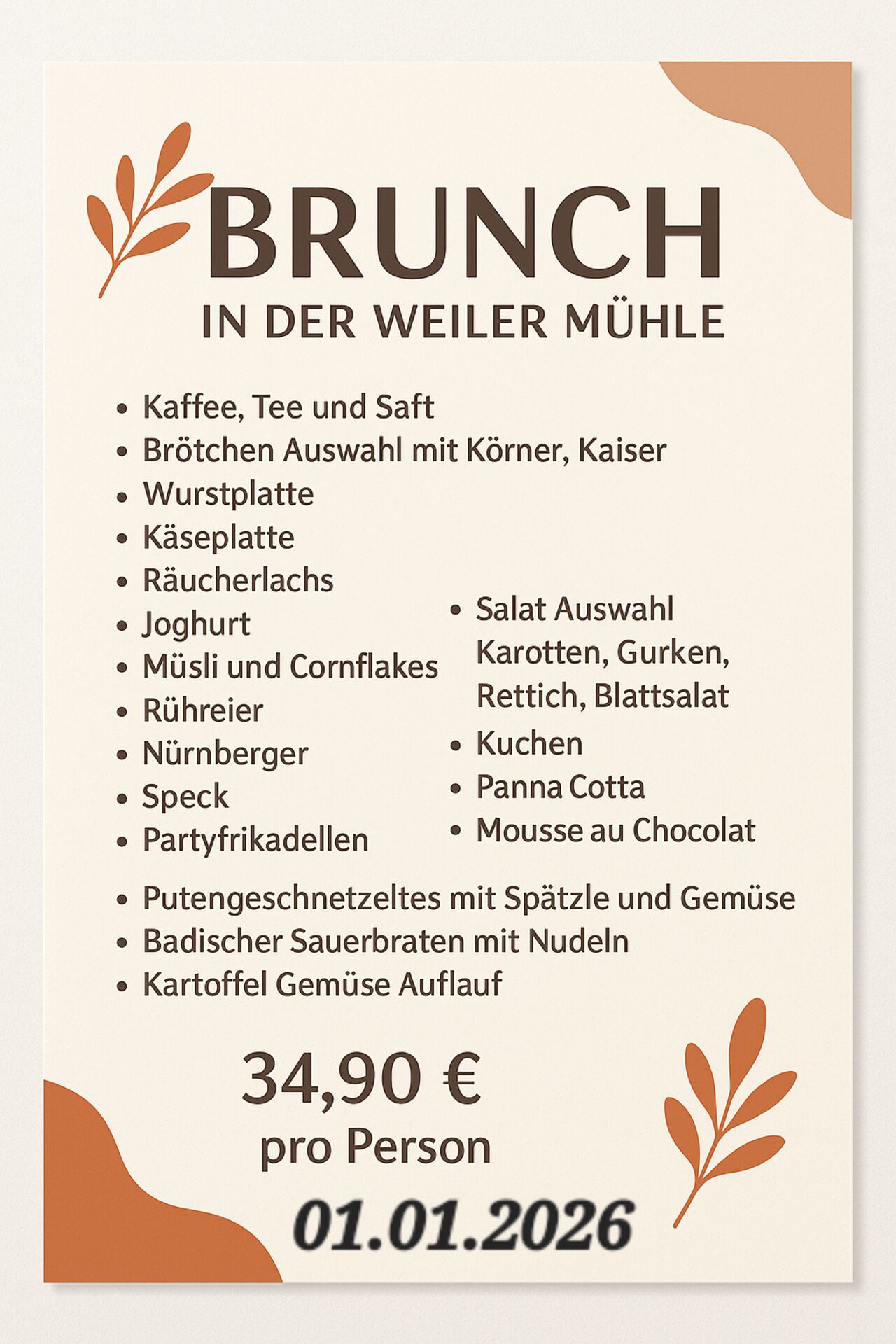 Brunch am 01.01.2026