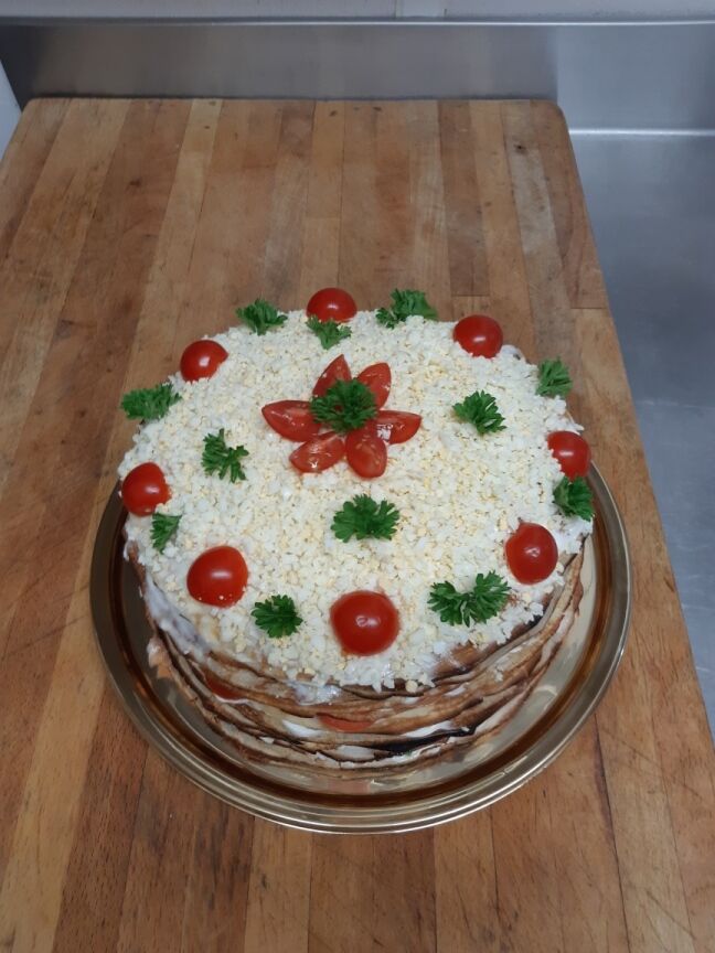 Mille crêpes terminé.