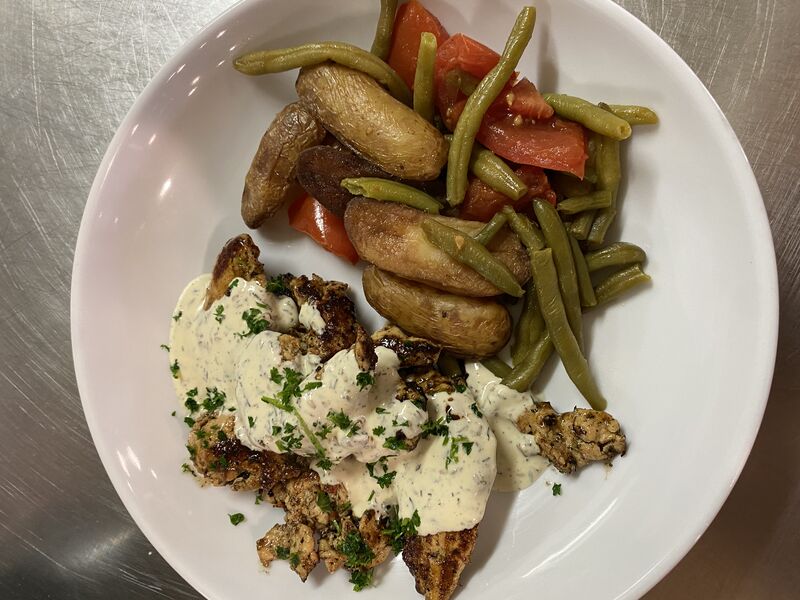 Aiguillettes de poulet mariné thym citronné 