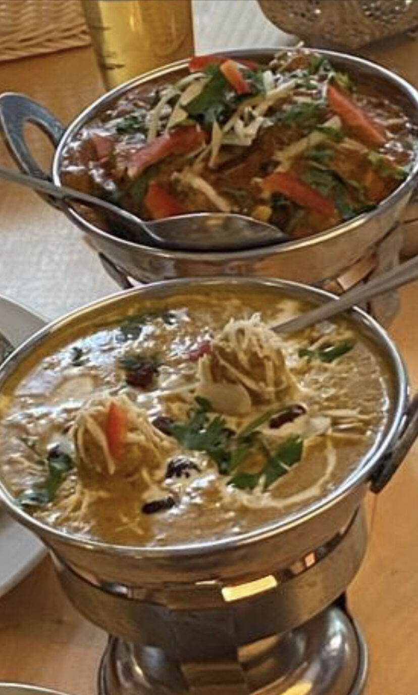 Malai kofta (veg.) und Karahi Chicken