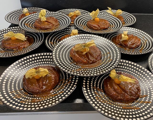 Tatin de poires caramel beurre salé 