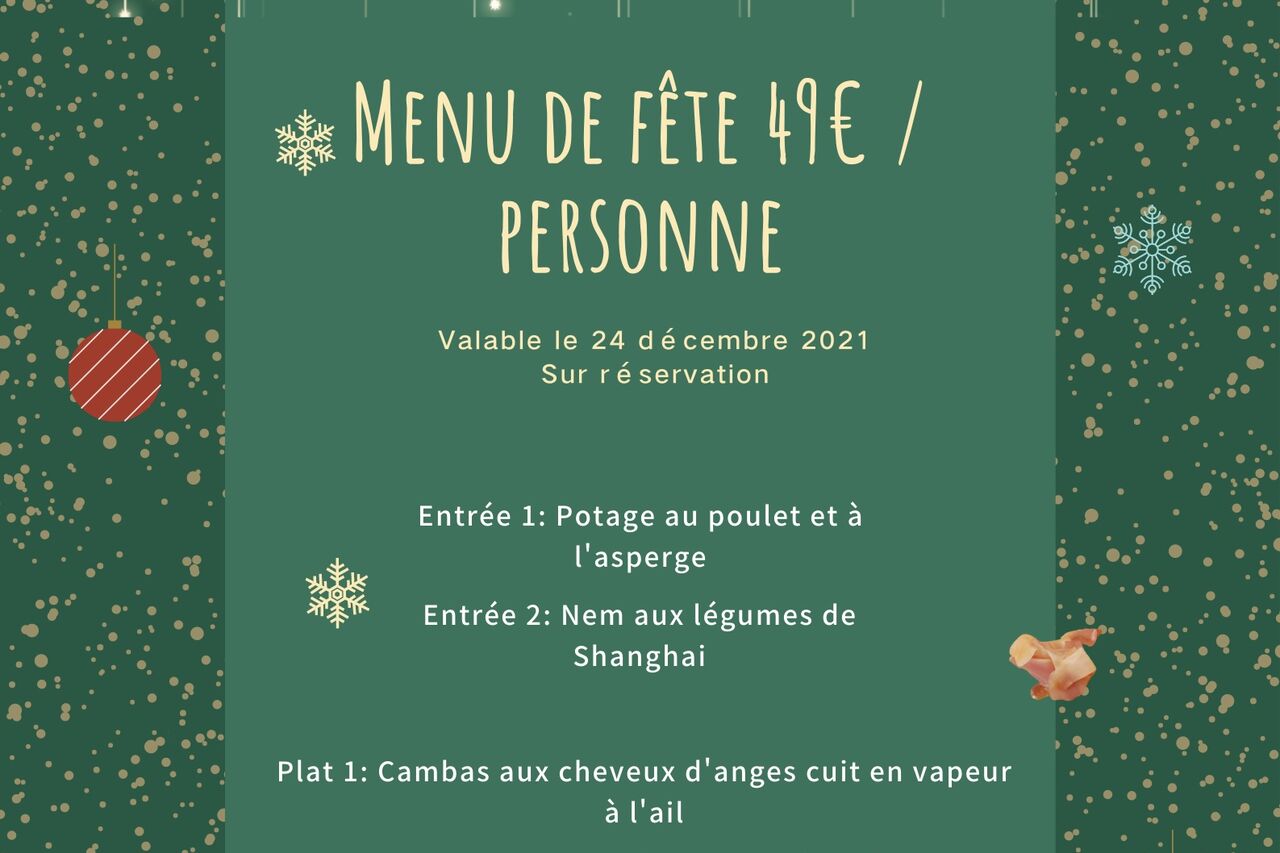 Menu de fête pour le 24/12