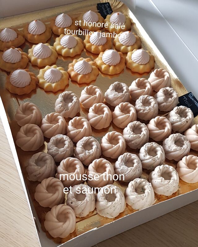 plateau spirale de thon et st honoré tourbillon jambon