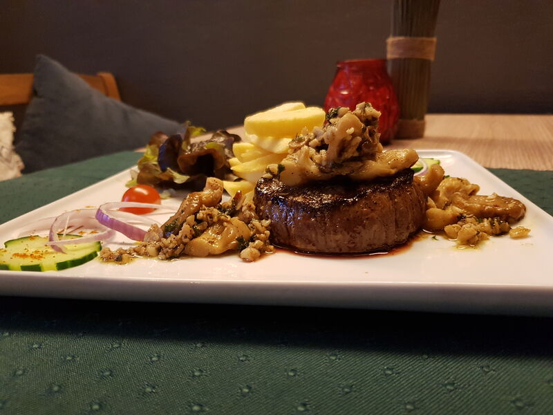 pavé de bœuf irlandais aux pleurotes 