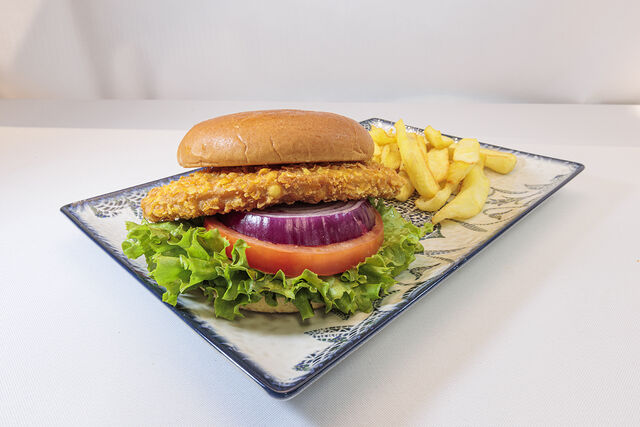 Chicken Burger con patatas